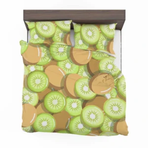 Kiwi Fruit Pattern Background Bedding Set 2