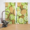 Kiwi Fruit Pattern Background Curtain