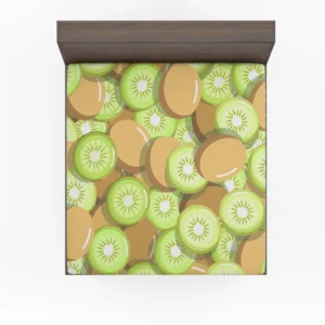 Kiwi Fruit Pattern Background Fitted Sheet