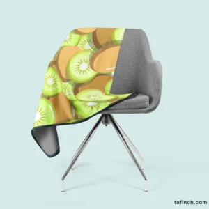 Kiwi Fruit Pattern Background Fleece Blanket 2