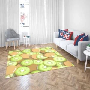 Kiwi Fruit Pattern Background Rug 2