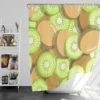 Kiwi Fruit Pattern Background Shower Curtain