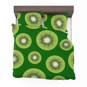 Kiwi Fruit Sliced In Green Bedding Set 2