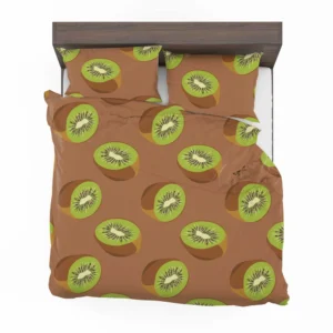 Kiwi Seed Green Background Bedding Set 2