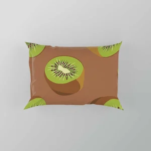 Kiwi Seed Green Background Pillow Case