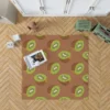 Kiwi Seed Green Background Rug