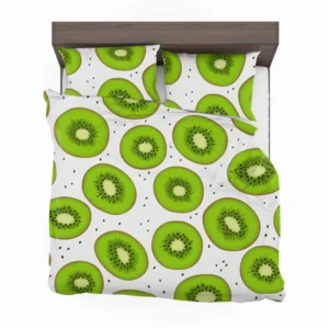 Kiwi Slice White Background Bedding Set 2