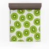 Kiwi Slice White Background Fitted Sheet