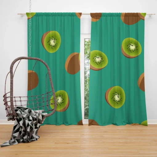 Kiwi Sliced Rip Fruit Curtain