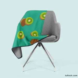 Kiwi Sliced Rip Fruit Fleece Blanket 2