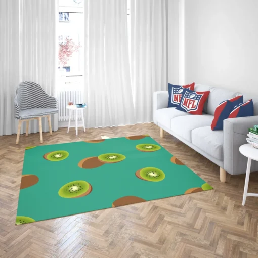 Kiwi Sliced Rip Fruit Rug 2