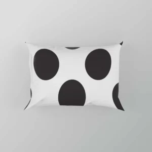 Large Black Polka Dots On White Background Pillow Case