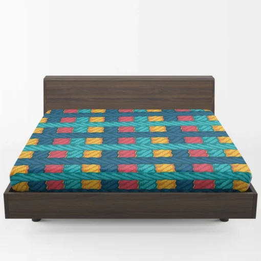 Lasso Rope Colorful Pattern Fitted Sheet 1