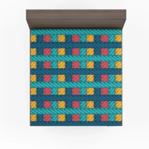 Lasso Rope Colorful Pattern Fitted Sheet