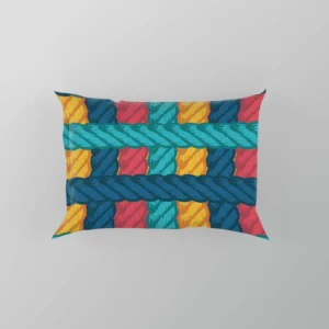 Lasso Rope Colorful Pattern Pillow Case