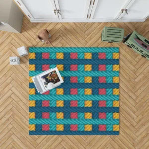 Lasso Rope Colorful Pattern Rug