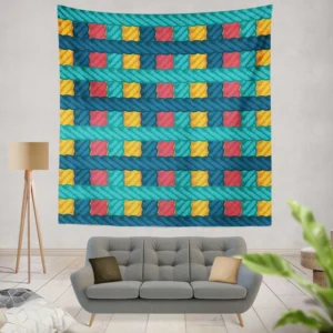 Lasso Rope Colorful Pattern Wall Tapestry