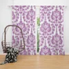 Lavender Colored Damask Pattern Curtain