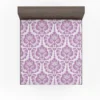 Lavender Colored Damask Pattern Fitted Sheet