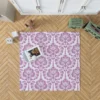 Lavender Colored Damask Pattern Rug