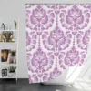 Lavender Colored Damask Pattern Shower Curtain