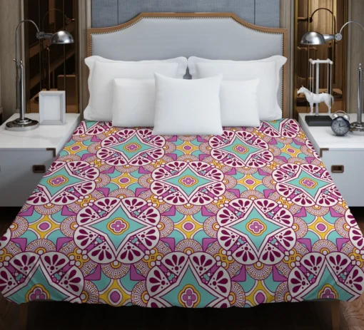 Lavender Indian Seamless Pattern Duvet Cover