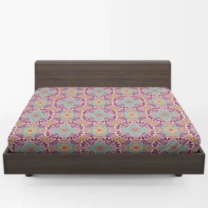 Lavender Indian Seamless Pattern Fitted Sheet 1