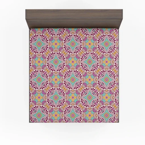 Lavender Indian Seamless Pattern Fitted Sheet