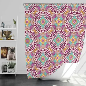 Lavender Indian Seamless Pattern Shower Curtain