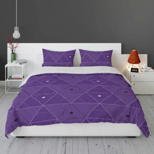 Lavender Purple Triangle Design Bedding Set 1