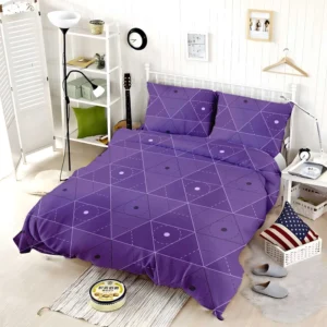 Lavender Purple Triangle Design Bedding Set