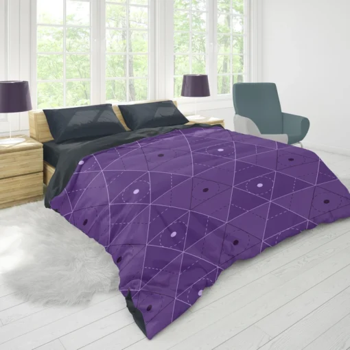 Lavender Purple Triangle Design Duvet Cover 1