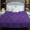 Lavender Purple Triangle Design Duvet Cover