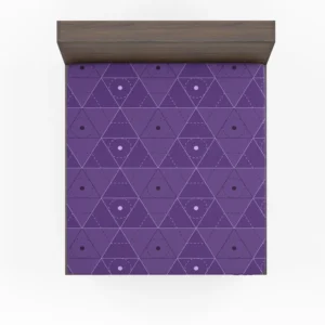 Lavender Purple Triangle Design Fitted Sheet