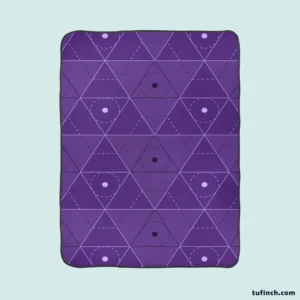 Lavender Purple Triangle Design Fleece Blanket 1