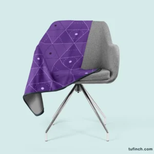 Lavender Purple Triangle Design Fleece Blanket 2