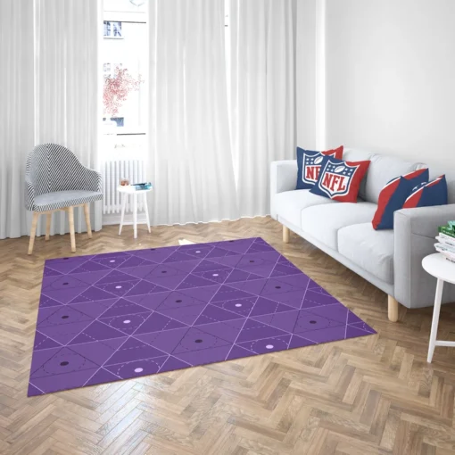 Lavender Purple Triangle Design Rug 2