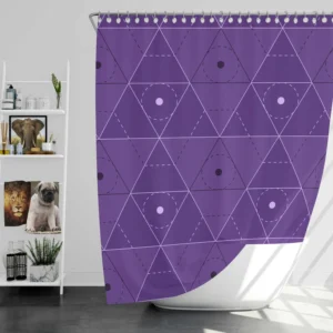 Lavender Purple Triangle Design Shower Curtain