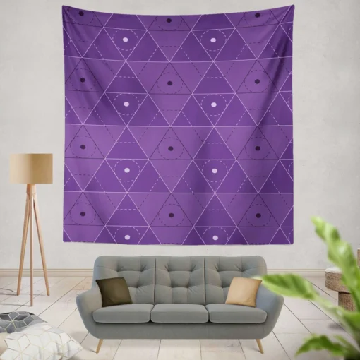 Lavender Purple Triangle Design Wall Tapestry