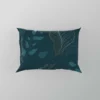 Leaves On Dark Turquoise Pillow Case