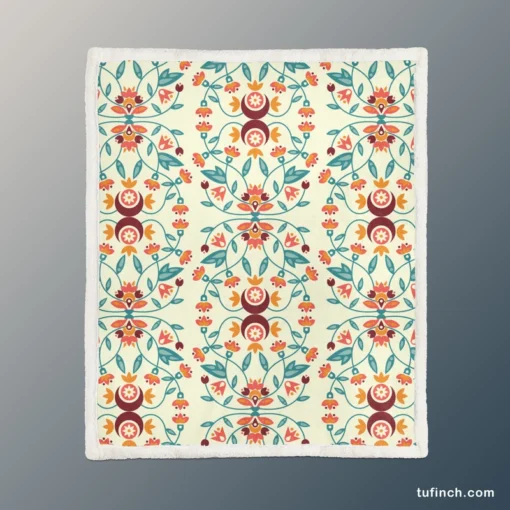 Lebanese Pattern Sherpa Fleece Blanket 1