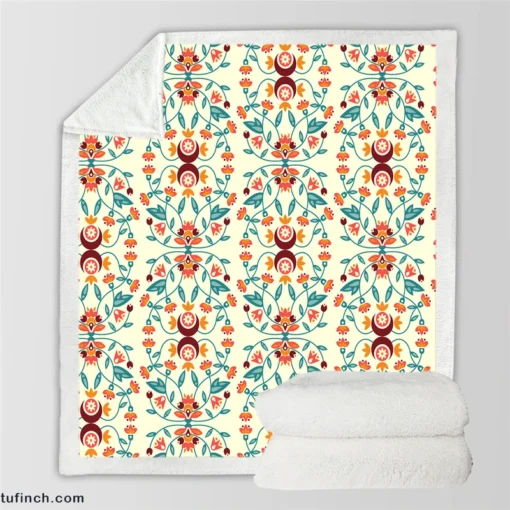 Lebanese Pattern Sherpa Fleece Blanket