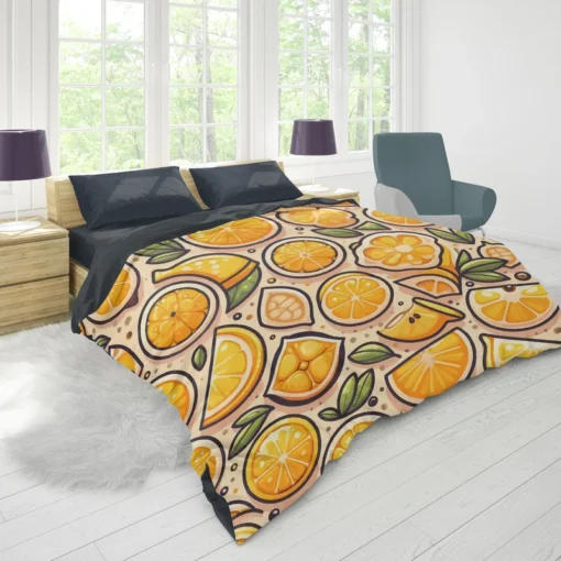 Lemon Fruit Design Duvet Cover 1