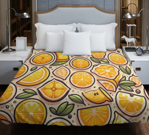 Lemon Fruit Design Duvet Cover