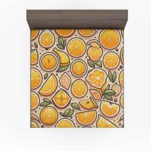 Lemon Fruit Design Fitted Sheet