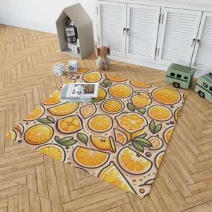 Lemon Fruit Design Rug 1