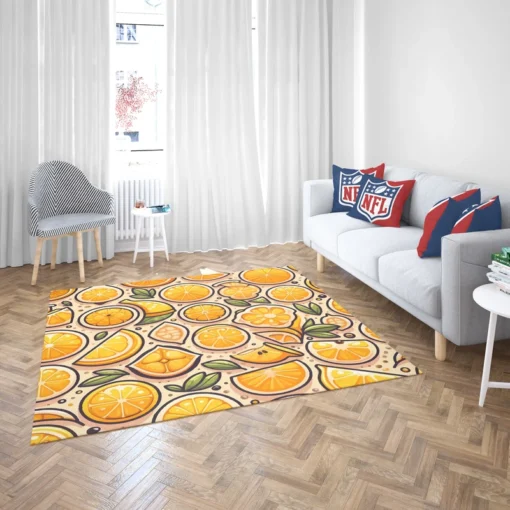 Lemon Fruit Design Rug 2