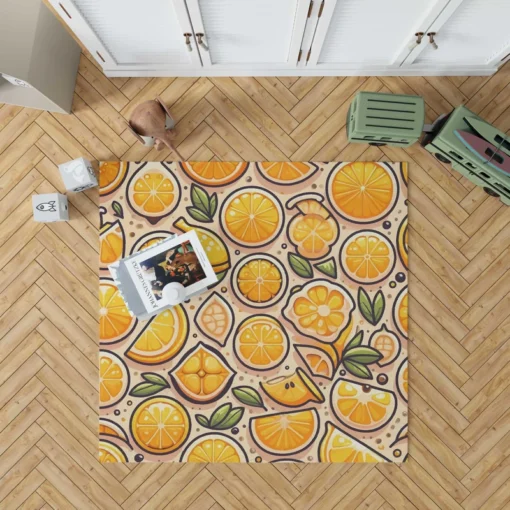 Lemon Fruit Design Rug