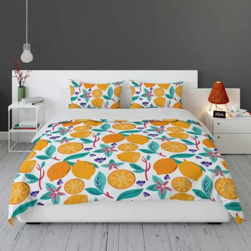 Lemon Painting Pattern Bedding Set 1