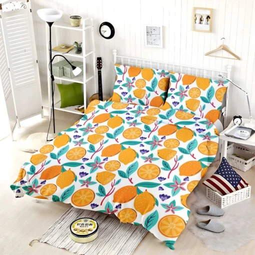 Lemon Painting Pattern Bedding Set